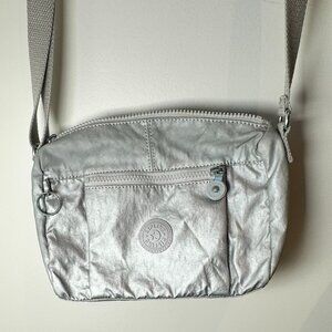 Kipling Silver Metallic Crossbody Bag